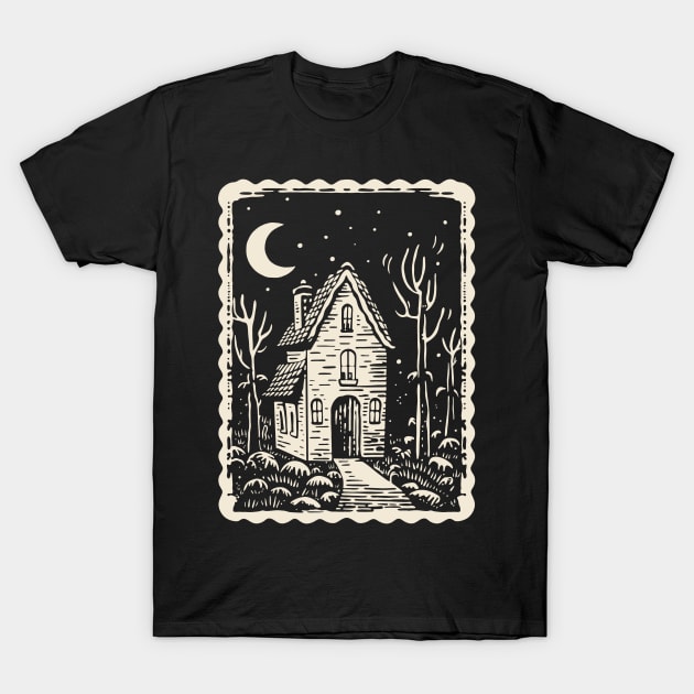 Witch Cottage in the Woods T-Shirt by Daaiana